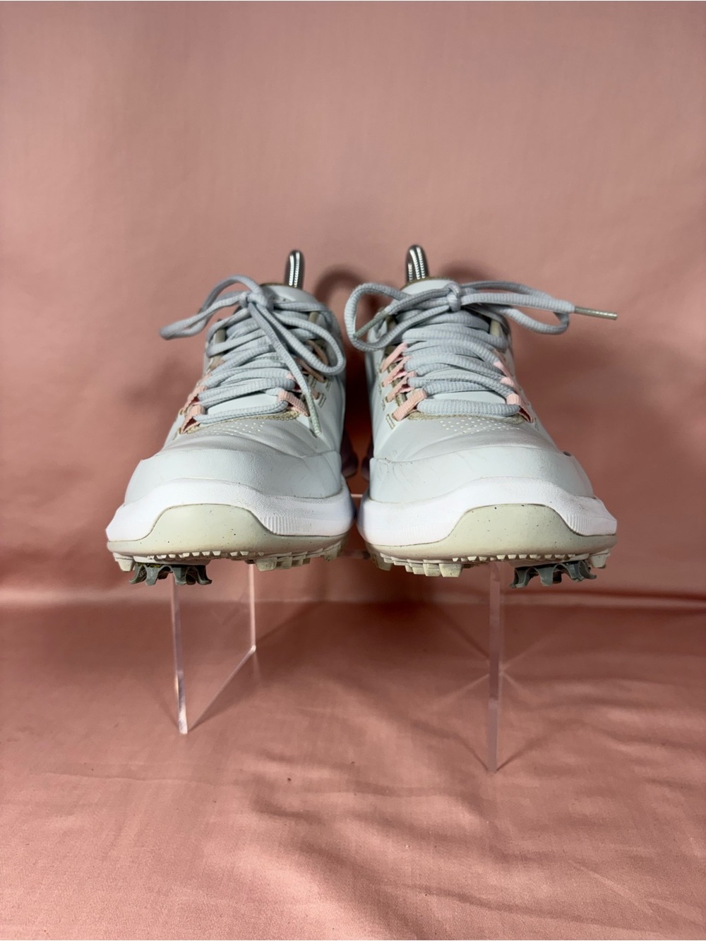 Nike Women's Gray/Pink/White Spiked Zoom Performance Golf Shoes Size 7. 5 - Picture 8 of 16